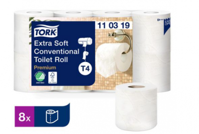110319 Tork Premium įprastas ypač minkšto 3 sluoksnių tualetinio popieriaus ritinys